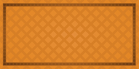 Rectangle Geometric Pattern Background With Brown Frame