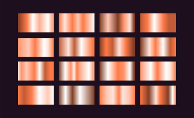 gradient color metal palette swatches palette set design	