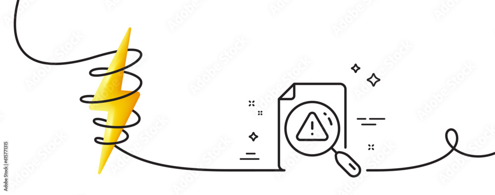 Poster search document line icon. continuous one line with curl. help book sign. instruction manual symbol.