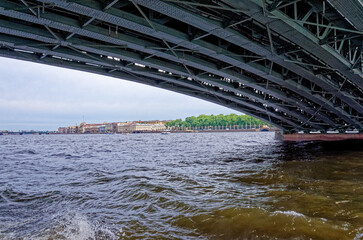 Fototapeta premium Troitskiy bridge - one of the bridges of St. Petersburg