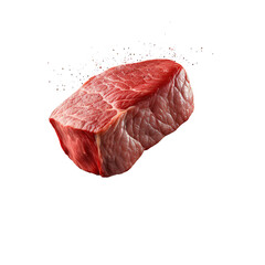 Beef steak, photo, realistic 3d, steak falling in the air, rare grilled steak collection, ultra realistic, icon, falling flying, detailed, food photo