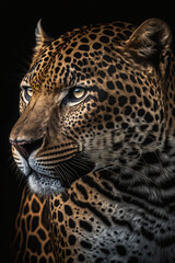 Fototapeta na wymiar Aesthetic photo of a black golden Jaguar