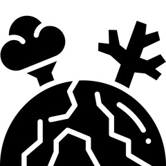 climate change solid icon