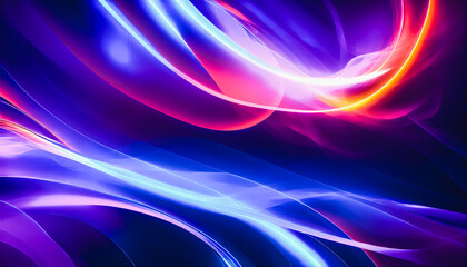 Obraz premium An explosion of colors with swirling trails of smoke. Generative AI.