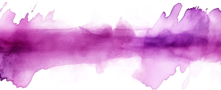 Watercolor stripe. On a transparent background. Purple.