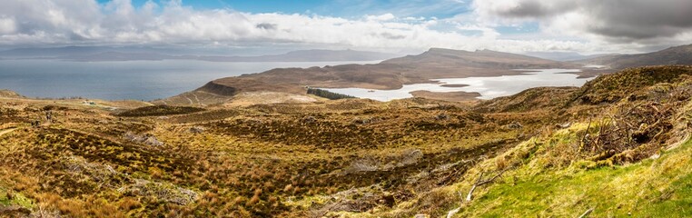 Old Man of Storr panorama view, Scotland, Isle of Skye