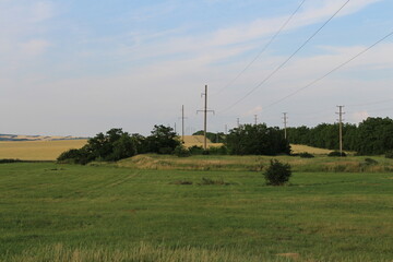 Fototapeta premium A rainbow over a field