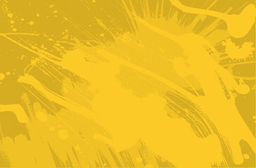 Yellow grunge texture. A pattern of blots, splashes of paint. Vector abstract drawing