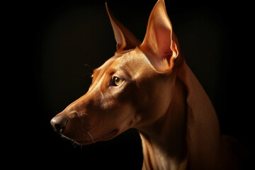 Fototapeta na wymiar Portrait of Pharaoh Hound dog.