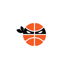 Ninja basketball logo design concept.