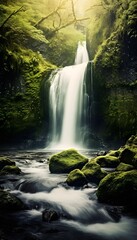 beautiful waterfall landscape photography