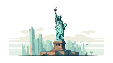 The Statue of Liberty vector