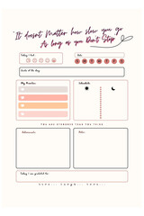 Quote planner digital printable blank template insert