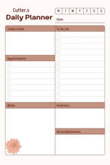 Planner digital printable blank template insert