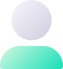 Account avatar pixel perfect flat gradient two-color ui icon. Personal page of user. Access to profile. Simple filled pictogram. GUI, UX design for mobile application. Vector isolated RGB illustration