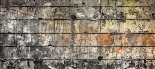 Old stone wall industrial background. Generative AI technology.