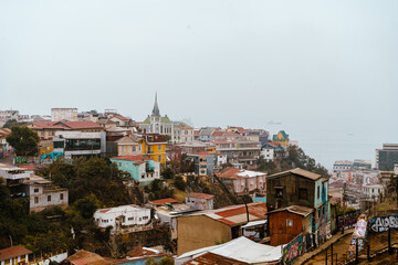 view of the city of Valparaiso in Chile