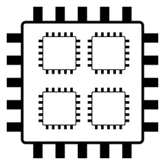 Computer chip icon.