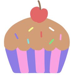 cupcake with cherry