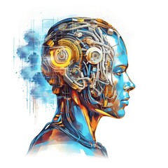 Smart Robotic AI Brain. Generative AI