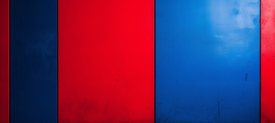 Vintage red blue wall background. Generative AI technology.