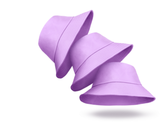 purple bucket hat isolated PNG transparent