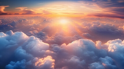 Radiant Serenity: The Majestic Sun Above the Clouds