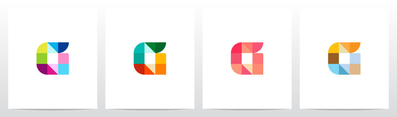 Geometric Mosaic Letter Logo Design G