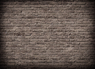 Old brick wall background with copy space, AI generated image.