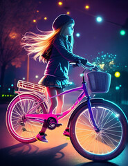 girl on a bicycle