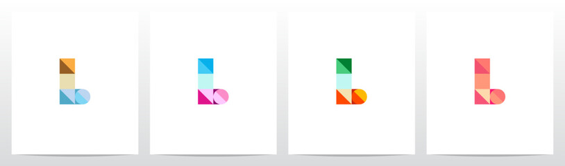 Geometric Mosaic Letter Logo Design L