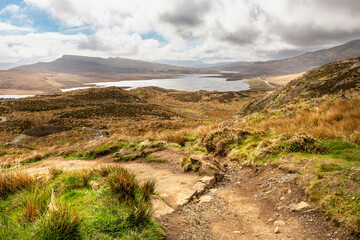 Old Man of Storr panorama view, Scotland, Isle of Skye