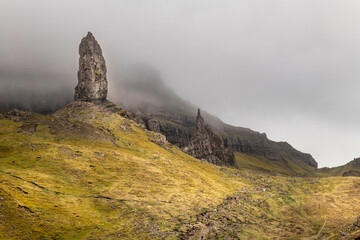 Old Man of Storr panorama view, Scotland, Isle of Skye