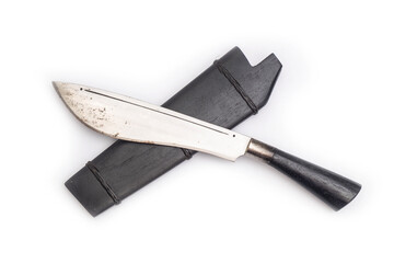 Retro Style Big Knife on iSolated White Background