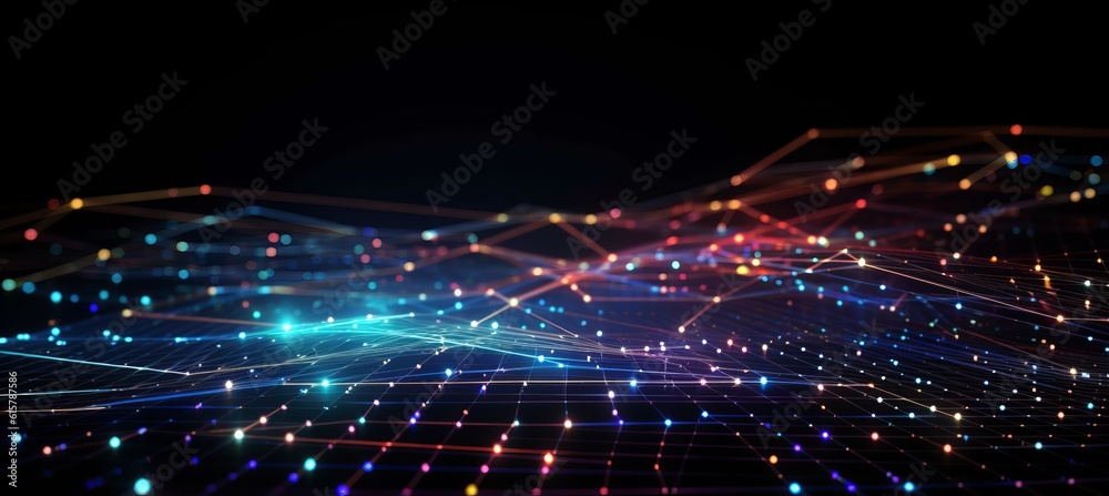 Aufkleber matrix technology background. generative ai technology.