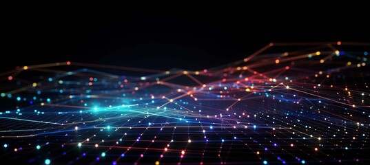 Matrix technology background. Generative AI technology.