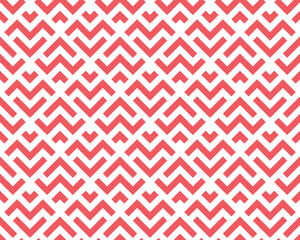 Abstract geometric pattern. A seamless vector background. White and pink ornament. Graphic modern pattern. Simple lattice graphic design