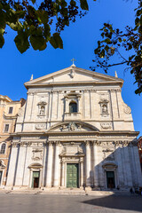 Fototapeta na wymiar Santa Maria in Vallicella (Chiesa Nuova) church in Rome, Italy (translation 