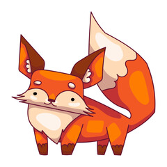Cute Fox Character Sticker