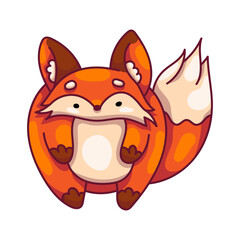 Cute Fox Character Sticker