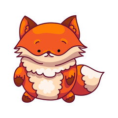 Cute Fox Character Sticker