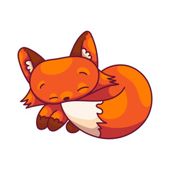 Cute Fox Character Sticker