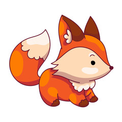 Cute Fox Character Sticker