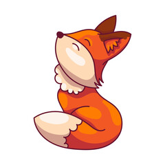 Cute Fox Character Sticker