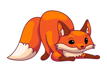 Cute Fox Character Sticker