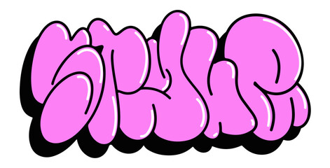 multicolored background, graffiti letters, bright colored inscriptions in the style of graffiti street art