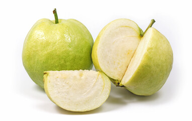 guava fruits isolated on white background