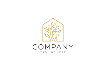 Luxury and elegant nature real estate logotypes