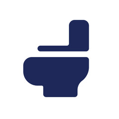 Toilet pot black glyph ui icon. Water closet. Washroom. Hotel. User interface design. Silhouette symbol on white space. Solid pictogram for web, mobile. Isolated vector illustration
