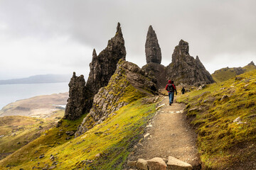 Old Man of Storr panorama view, Scotland, Isle of Skye